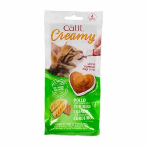 Alimento Para Gatos Húmedo Sabor Creamy Pollo Y Cordero CATIT 4X10 G