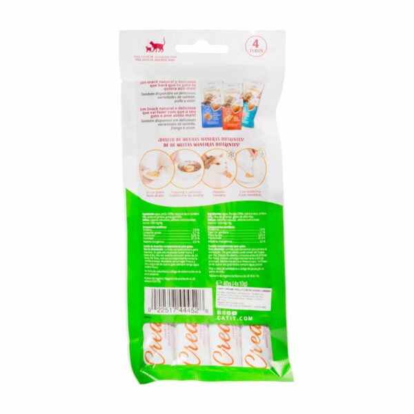 Alimento Para Gatos Húmedo Sabor Creamy Pollo Y Cordero CATIT 4X10 G - Imagen 2