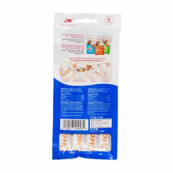 Alimento Para Gatos Húmedo Sabor Creamy Salmon Y Camarón CATIT 4X10 G - Imagen 2
