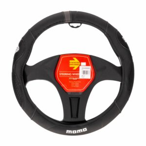 Cubre Volante Negro Gris MOMO 20"
