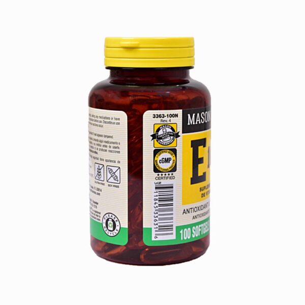 Vitamina E Softgels 1000 Iu MASON NATURAL 100 Uds - Imagen 2