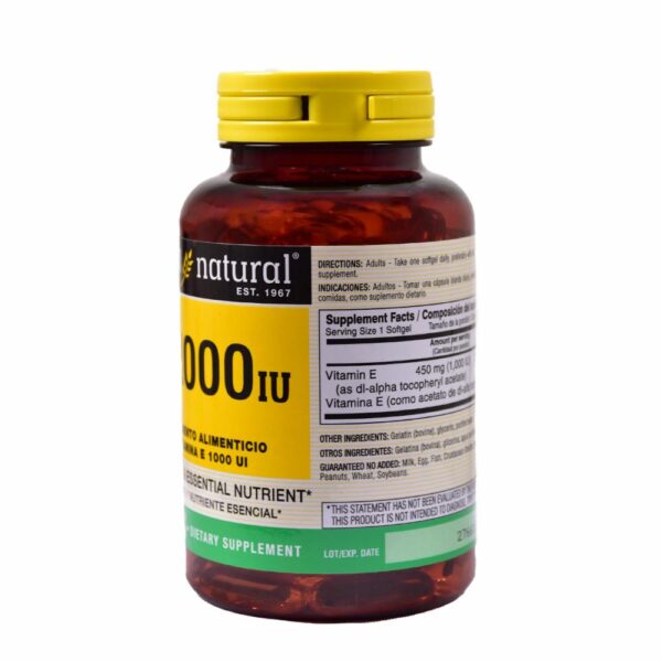 Vitamina E Softgels 1000 Iu MASON NATURAL 100 Uds - Imagen 3