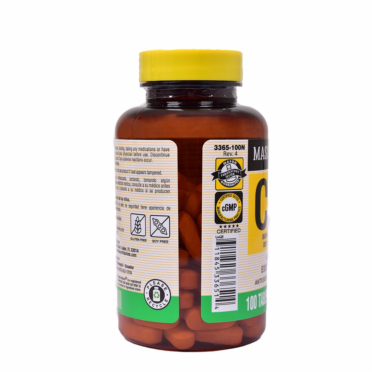 Vitamina C Tabletas 1000 Mg MASON NATURAL 100 Uds - Imagen 3