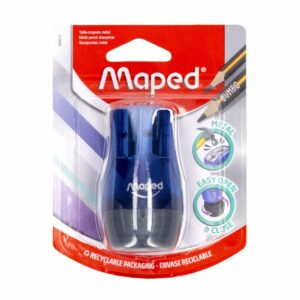 Sacapuntas 2 Servicio Metálico Con Deposito MAPED Unidad