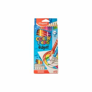 Lápices De Color Oops Borrables MAPED 12 Piezas