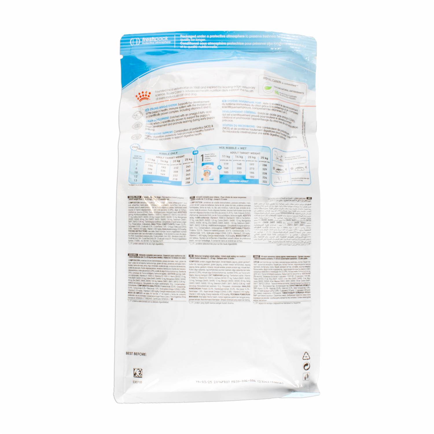 Alimento Para Perros Cachorro Razas Medianas ROYAL CANIN 1 Kg - Imagen 2