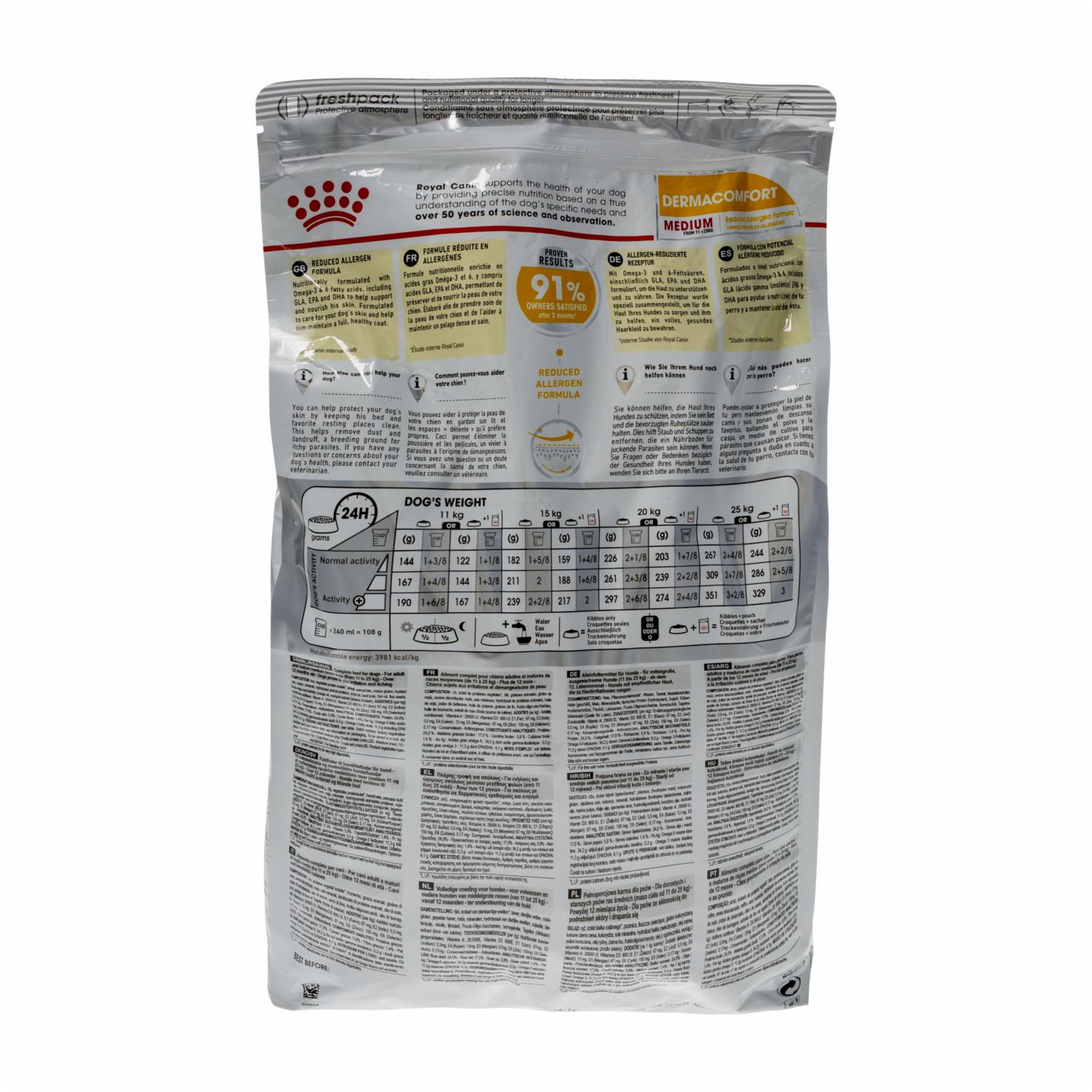 Alimento Para Perros Medium Dermacomfort ROYAL CANIN 3 Kg - Imagen 2