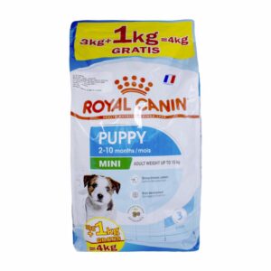 Alimento Para Perros Cachorros Mini 3+1Kg Gratis ROYAL CANIN 4 Kg