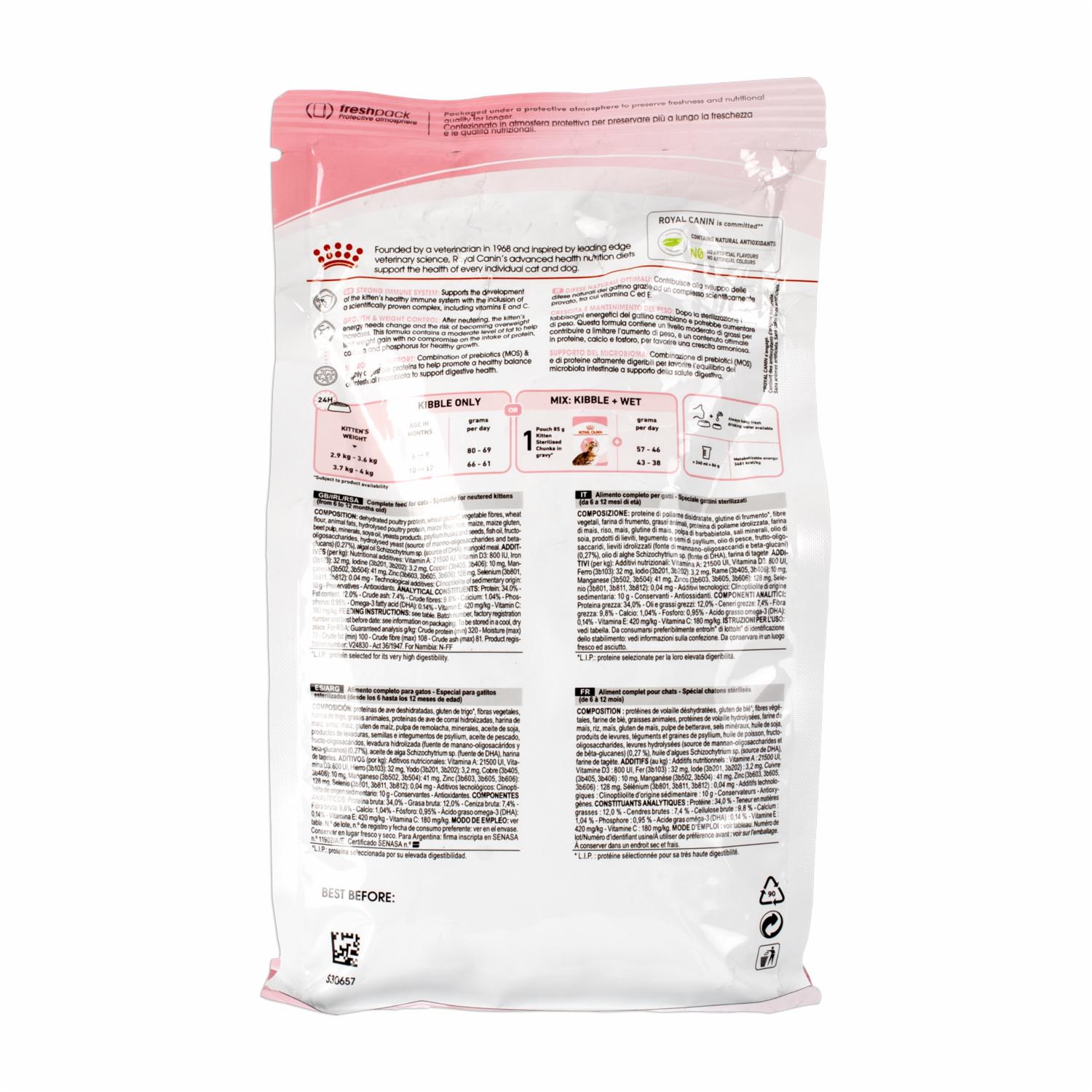 Alimento Para Gatos Cachorros Esterilizado ROYAL CANIN 400 G - Imagen 2