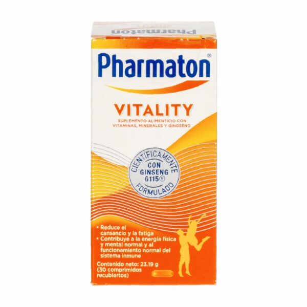 Multivitamínico Vitality En Capsulas PHARMATON Frasco 30 Uds - Imagen 3