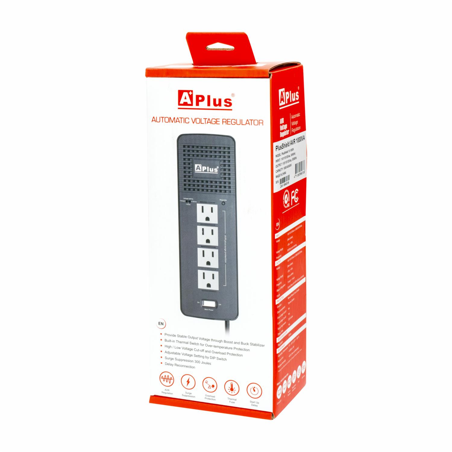 Estabilizador De Voltaje 1000 VA/500 W APLUS 4 Salidas