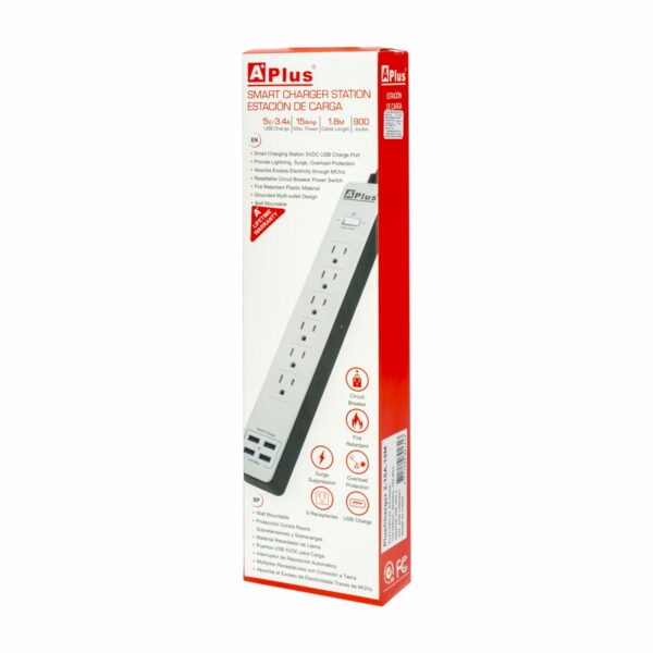 Cargador Inteligente 4 Puertos USB APLUS 6 Salidas - Imagen 2
