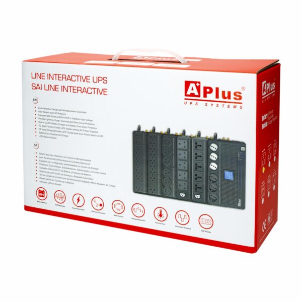 UPS Backup 10 Salidas APLUS 1000 VA/600 W - Imagen 3