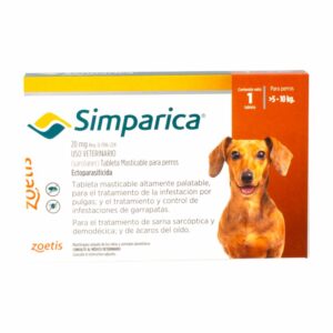 Tableta Antipulgas Para Perros De 5 A 10 Kg ZOETIS 20 Mg