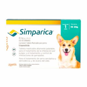 Tableta Antipulgas Para Perros De 10 A 20 Kg ZOETIS 40 Mg