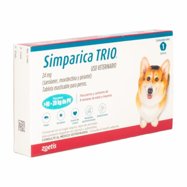 Antiparasitario Para Perros Interno Y Externo Trio   De 10 a 20Kg ZOETIS De 10 Kg A 20 Kg - Imagen 3