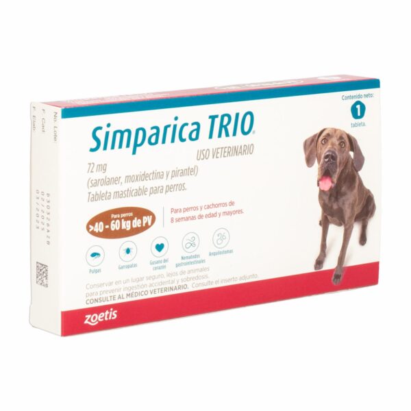 Antiparasitario Para Perros Interno Y Externo Trio   De 40,1 A 60 Kg ZOETIS De 40,1 Kg A 60 Kg - Imagen 3