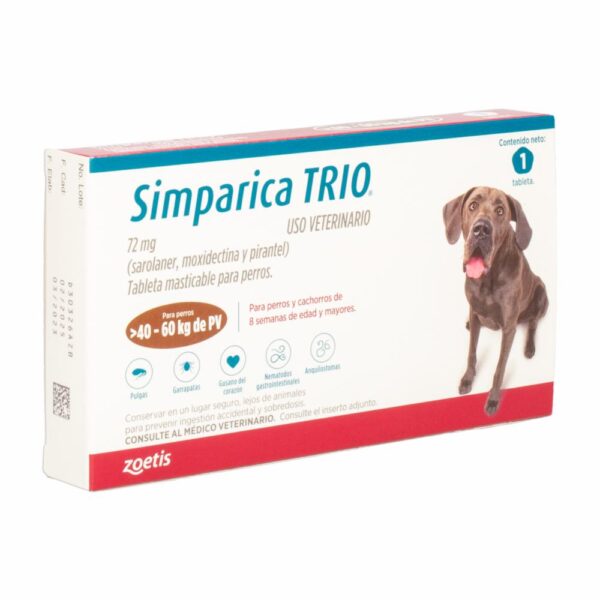 Antiparasitario Para Perros Interno Y Externo Trio   De 40,1 A 60 Kg ZOETIS De 40,1 Kg A 60 Kg - Imagen 3