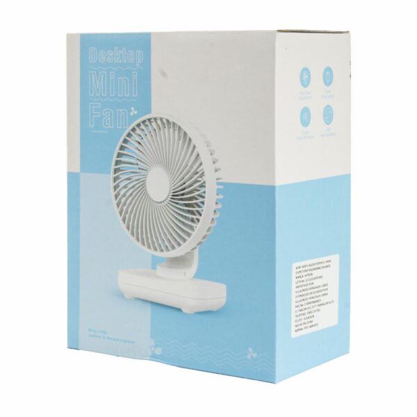 Ventilador  Portátil Recargable Blanco JV 22-04-005 - Imagen 2