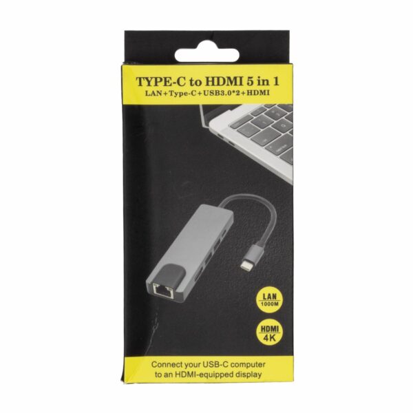 Adaptador Docking Station Tipo C TREQA 5 Entradas - Imagen 2