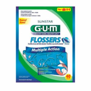 Hilo Dental Flossers Múltiple Acción Sabor A Menta Fresh GUM Pack X40 U
