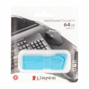 Flash Memory USB3.2 GEN 1 EXODIA M TURQUESA KINGSTON 64 Gb