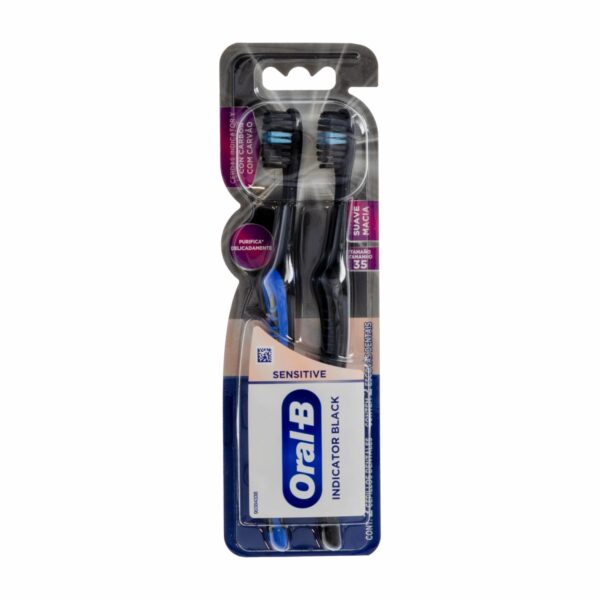 Cepillo Dental Indicator Charcoal ORAL B X 2 Uds