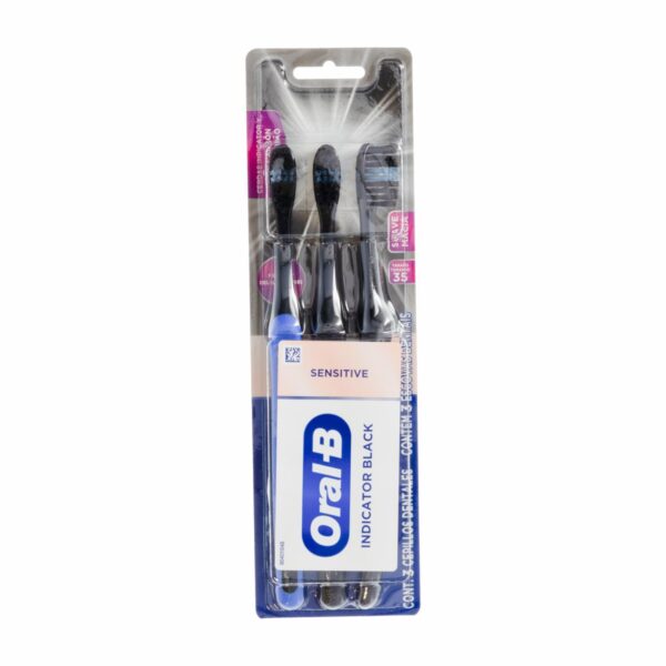 Cepillo Dental Indicator Charcoal ORAL B 3 Uds