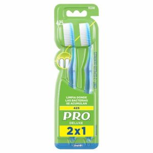 Cepillo Dental Deluxe Cerdas Medianas PRO 1x2 Unidades