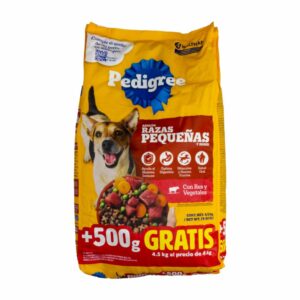 Alimento Para Perro Sabor A Res Y Vegetales  Para Adultos Razas Pequeñas PEDIGREE 4 KG