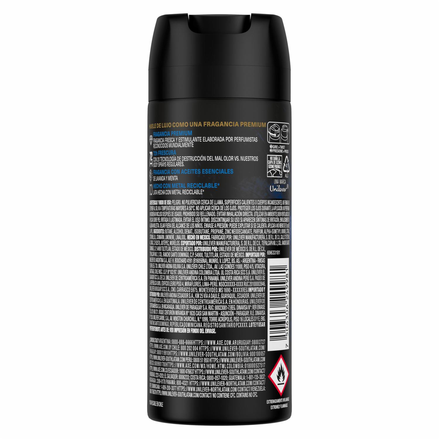 Body Spray Para Caballero Blue Lavender AXE 150 Ml - Imagen 3