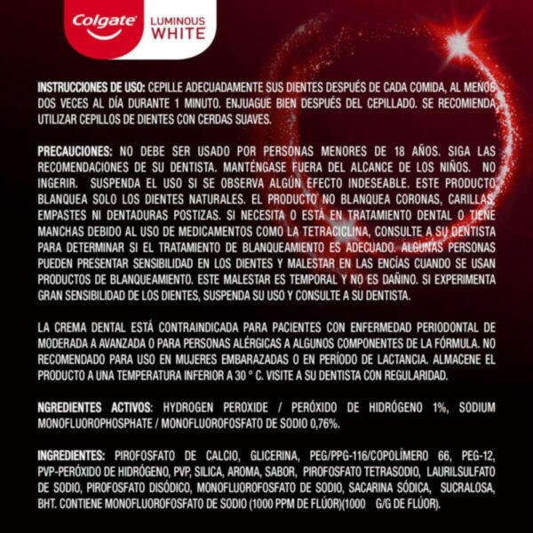 Crema Dental Luminous White Lovers Coffee COLGATE 70 G - Imagen 7