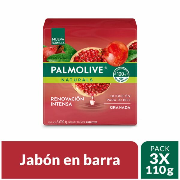 Jabón En Barra Naturals Granada PALMOLIVE 3 X 110 G