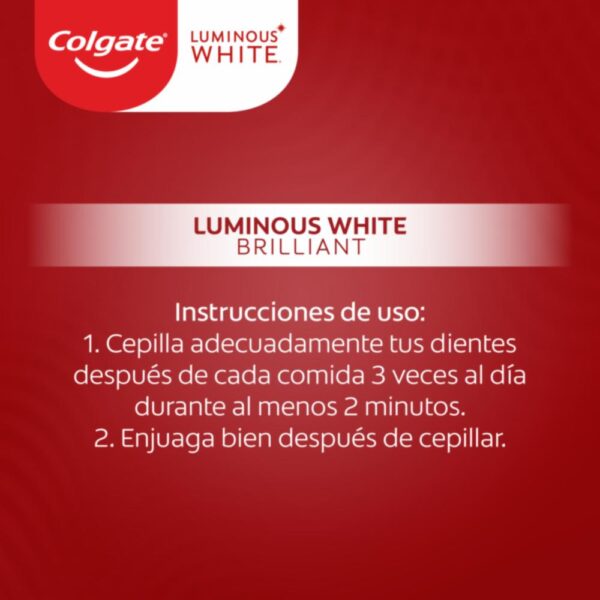 Crema Dental Luminous White Brilliant Pack COLGATE 4 X 75 Ml - Imagen 6