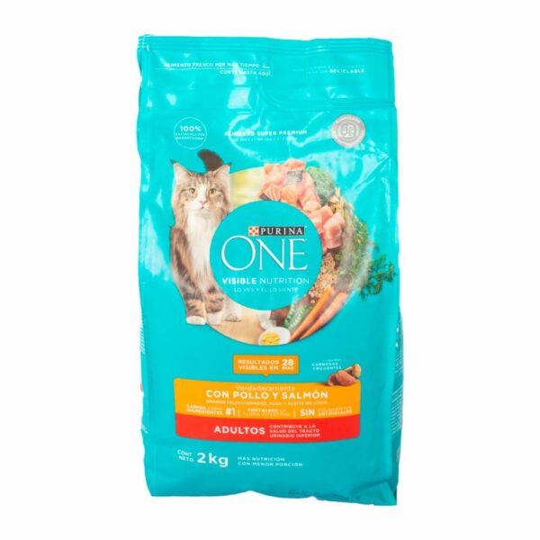 Alimento Para Gatos Adultos Sabor A Pollo Y Salmón PURINA 2 Kg