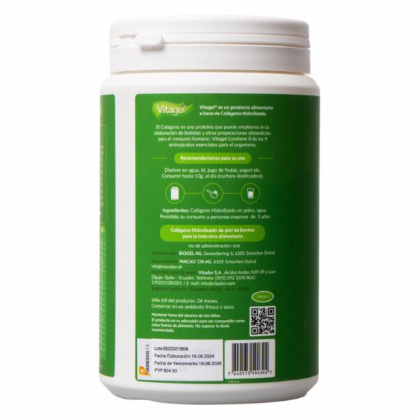 Colágeno Hidrolizado VITAGEL 310 G - Imagen 3