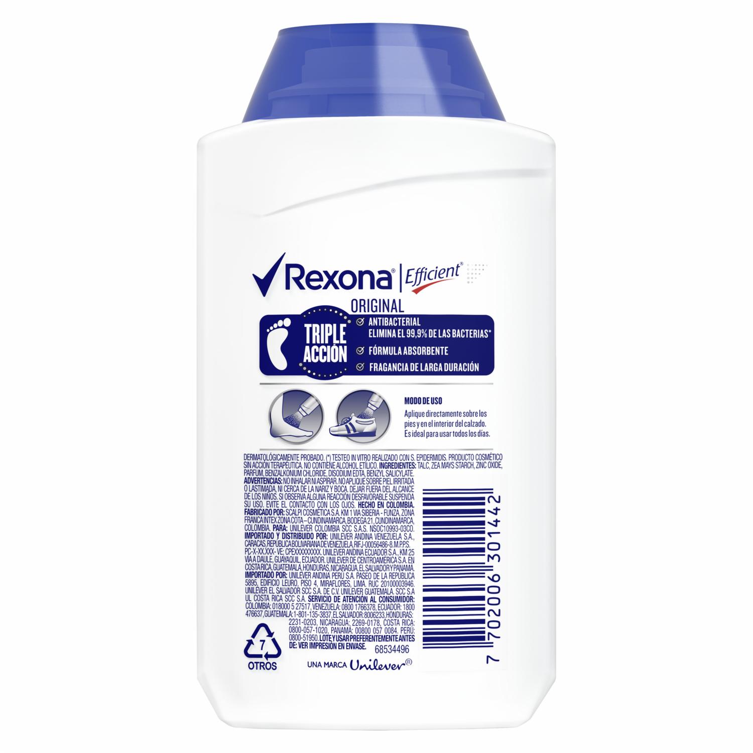 Talco Para Pies Fragancia Original REXONA 55 G - Imagen 2