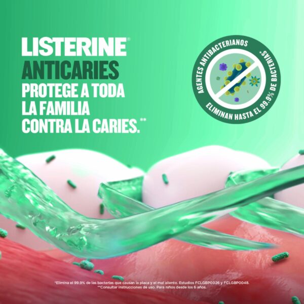 Enjuague Bucal Anticaries LISTERINE 180 Ml - Imagen 3