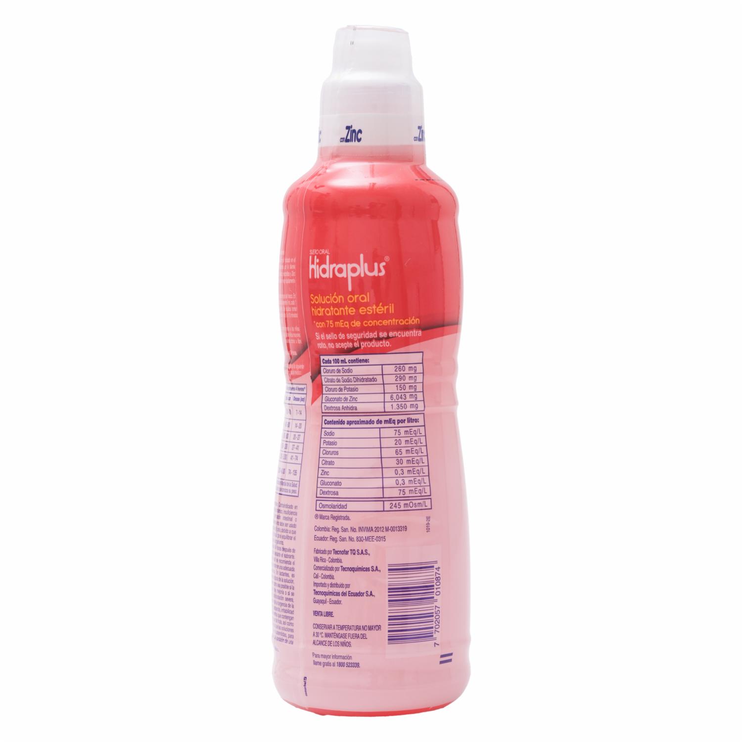 Hidratante 75 Sabor A Cereza HIDRAPLUS 400 ml - Imagen 3