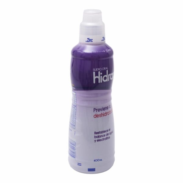 Suero Oral 45Meq+Zinc Sabor A Uva HIDRAPLUS 400 ml - Imagen 4