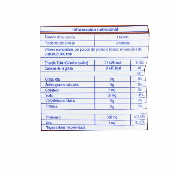 Vitamina C Mas Zinc Naranja MK 500 G - Imagen 2