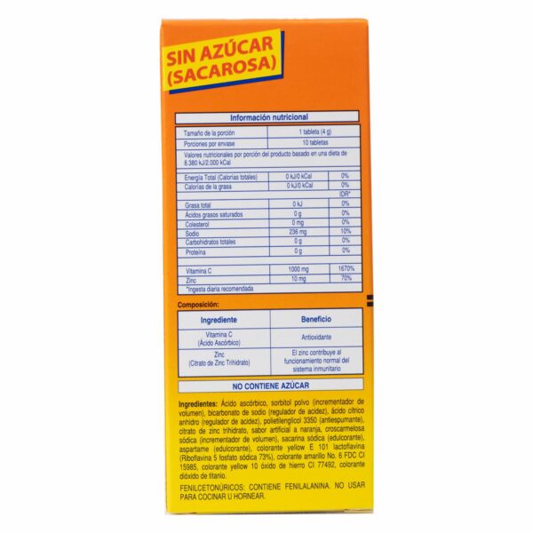 Vitamina C Zinc Naranja 1 G Sd MK 40G - Imagen 3