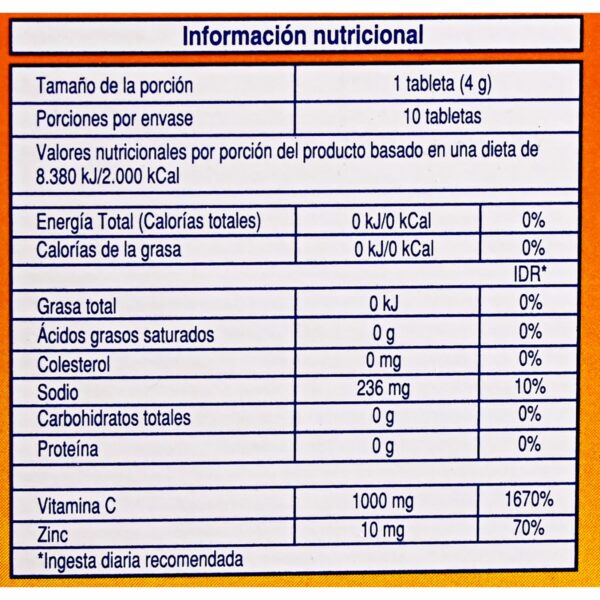 Pack De Vitamina C Sabor Naranja MK 120 G - Imagen 2