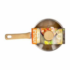 Perol Con Tapa De Vidrio Línea Terra IMUSA 18 CM