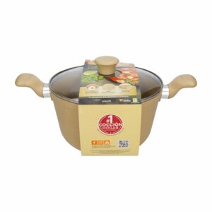 Olla Con Tapa De Vidrio Línea Terra IMUSA 24 CM