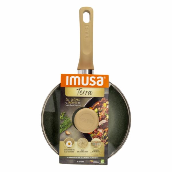 Sartén Con Tapa De Vidrio Línea Terra IMUSA 20 CM - Imagen 4
