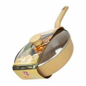Sartén Con Tapa De Vidrio Línea Terra IMUSA 24 CM