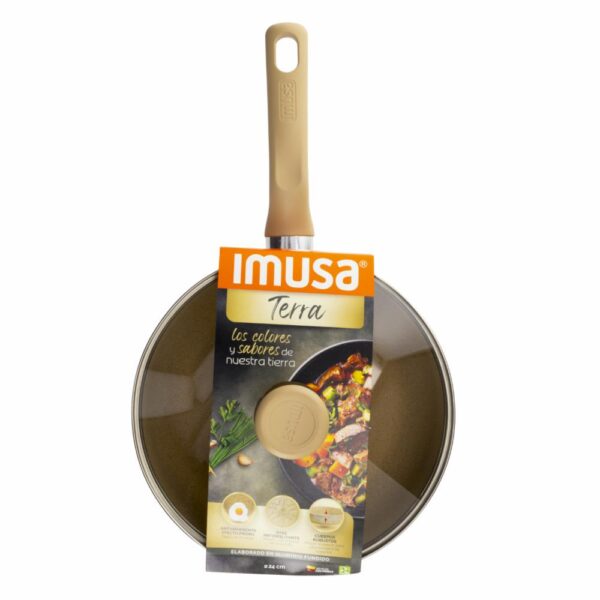 Sartén Con Tapa De Vidrio Línea Terra IMUSA 24 CM - Imagen 4