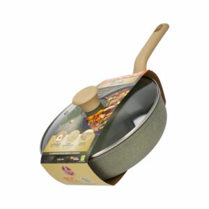 Sartén Con Tapa De Vidrio Línea Terra IMUSA 24 CM