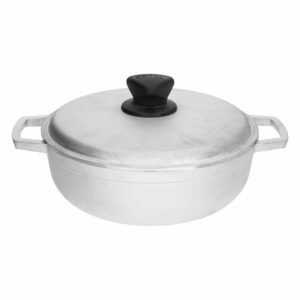 Olla Caldero Aluminio Fundido Con Tapa Natural Stone IMUSA 24 Cm